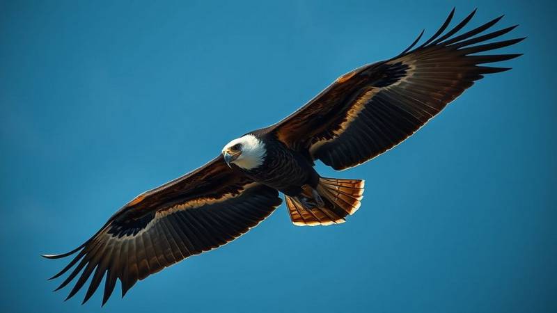 Un Condor des Andes en vol, mettant en évidence les taches blanches sous ses ailes et sa tête dégarnie.