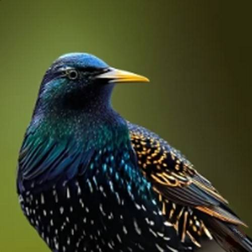 a splendid starling bird