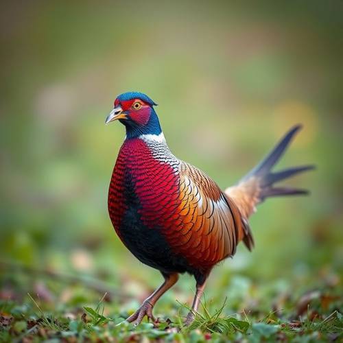 Un faisan de chasse mâle aux couleurs vives.