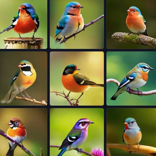 les oiseaux des jardins en 9 espèces