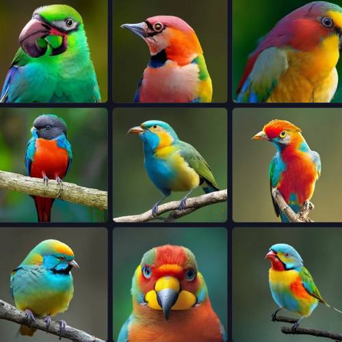 les oiseaux exotiques en 9 espèces