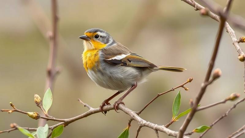 Un gros plan d'un Pipit des arbres montrant ses tons chauds et ses stries pectorales bien définies.