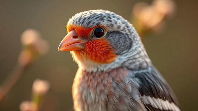 Un Diamant Mandarin coloré.