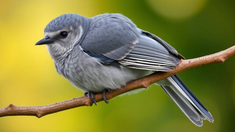 Grey cuckoo in flight, with its pointed wings and long tail.