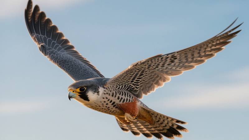 An elegant Eurasian Hobby in flight.
